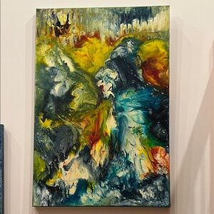 Abstract Oceanic Resin Wall Art - Multicolor